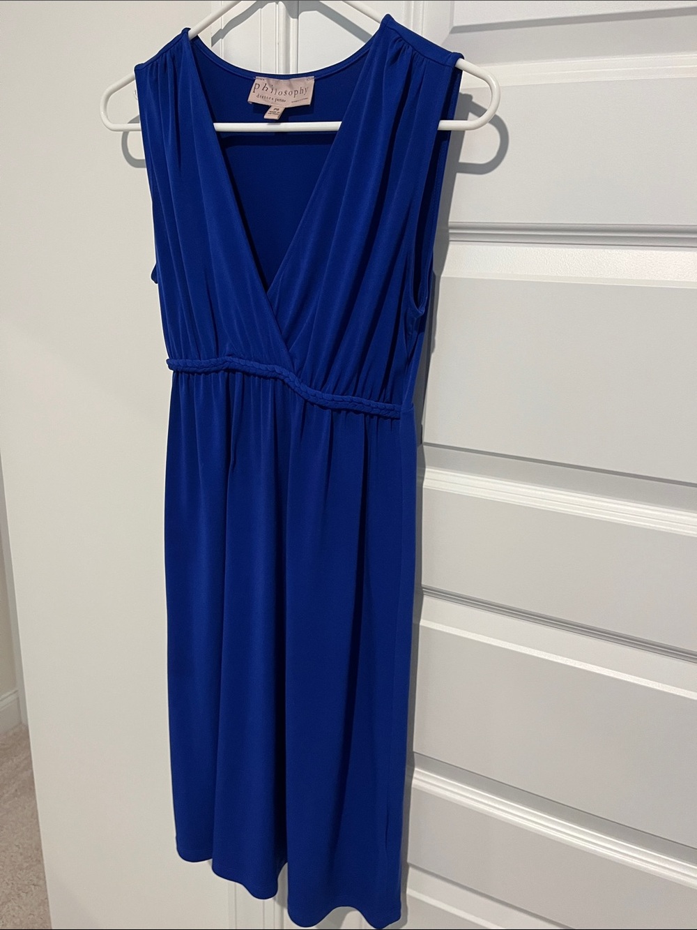 Philosophy Cobalt Blue Sleeveless V-Neck Dress